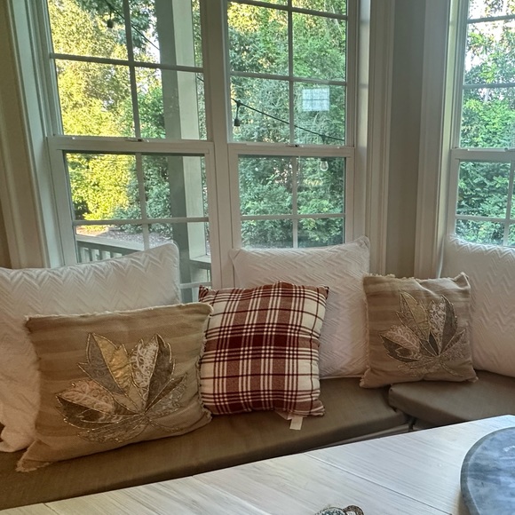 Autumn Leaf Fall Decor Throw Pillows - Set of 2 - Picture 6 of 7